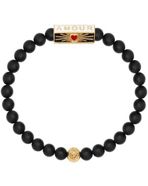 Nialaya Amour Onyx Bracelet - Black