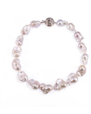Mineralgems•Studio Baroque Pearl Necklace - Metallic