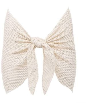 Montce Bone Crochet Sarong - White