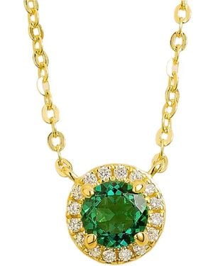 Juvetti Mars Necklace Set With Emerald & Diamond - Green