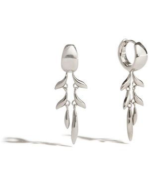 Stone Fruit Fishbone Hoops - Metallic