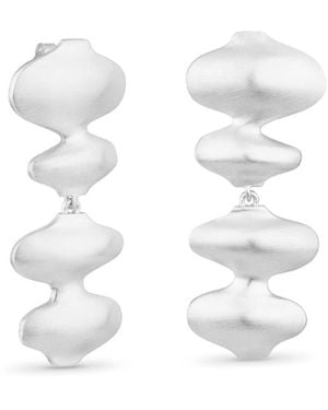 Joidart Plated Earrings Sinuara - White