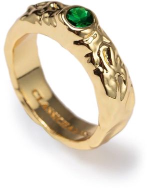 Classicharms Sylvie Molten Emerald Stackable Ring - Metallic