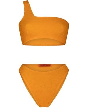 Maison Tangerine Mykonos Crinkle Swimsuit Tangerine Bikini - Orange