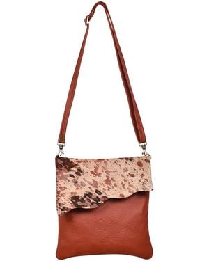 Owen Barry Cowhide Crossbody Bag Tuscan Acido On Burnt Stevie - Red