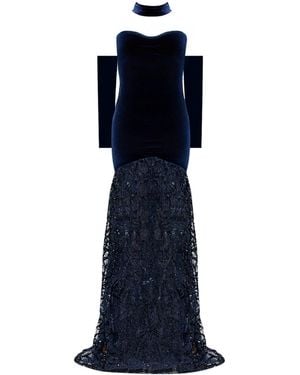 Nur Karaata Amethyst Dynasty Gown - Blue