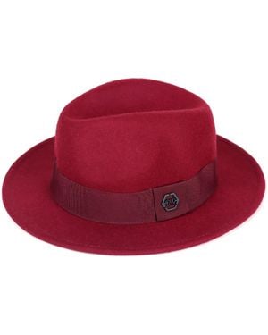 DAVID WEJ Wool Fedora Hat - Red
