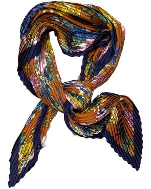 Wild Cosmos Joyce Plissé Petit Scarf - Black