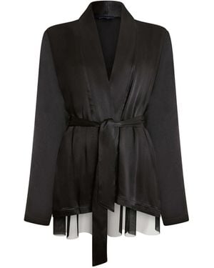 James Lakeland Belted Tulle Jacket - Black