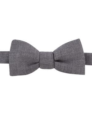 LE COLONEL Italian Wool Bow Tie - Grey