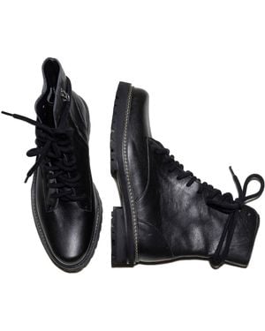 Mafalda Angelina Combat Boots - Black