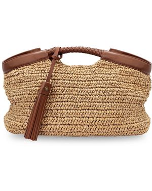 Apatchy London The Raffy Grab Bag With Leather Trim - Brown