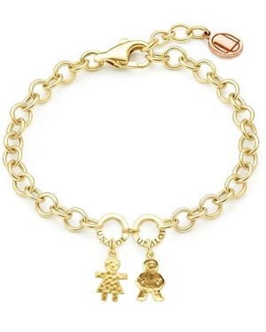 Unaloe Plated Bracelet With Two Baby Charms - Metallic