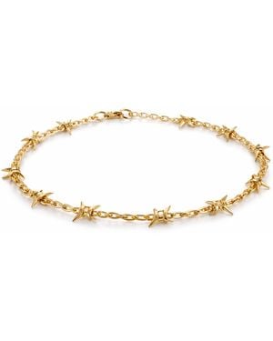 Born in Exile Barbwire Brass Chain Necklace - Metallic