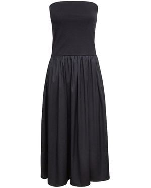Audrey Vallens Bamboo Bustier Dress - Black