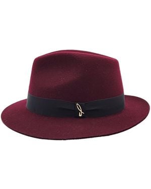 DORIA 1905 Negroamaro Wool Felt Drop Hat - Red