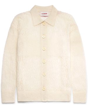 La Granni Aranita Collared Cardigan - Natural