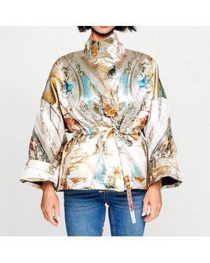 Maxjenny Square Boxy Jacket - Brown