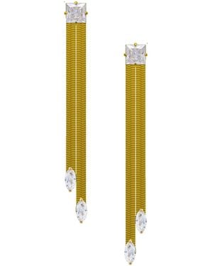 Adriana Pappas Designs Snake Chain Drop Earrings - Metallic