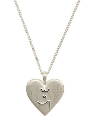 Claire Hill Designs Know Your Worth Heart Locket Necklace - Metallic