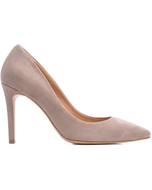 Ginissima Neutrals Alice Nude Stiletto Suede Leather Shoes - Pink