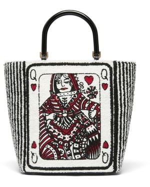 Lulu Guinness Queen Of Hearts Bibi Tote Bag - Black