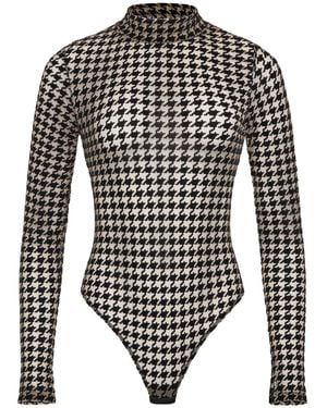 Perilla Lingerie Oxford Bodysuit Long - Black
