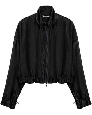 Nocturne Braid-Trim Sheer Jacket - Black