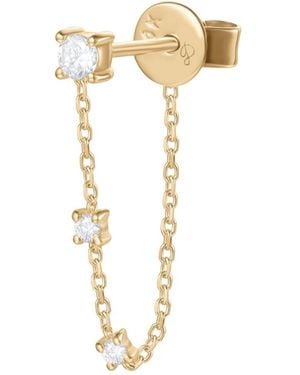 Dyamka Three Diamonds Earring - Metallic