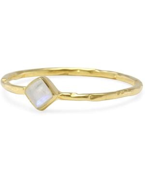Isla Silver Dainty Moonstone Ring - Metallic