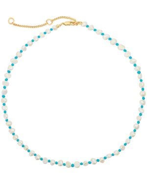Arctic Fox & Co. And Baroque Pearl Necklace - Metallic