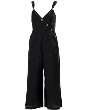 Kristinit Linen Jerry Jumpsuit - Black