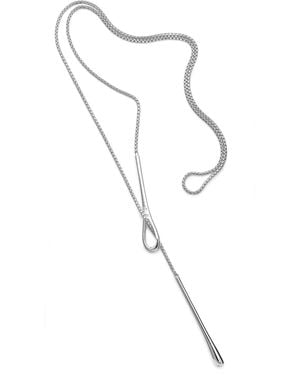 Lucy Quartermaine Sterling Long Feeder Drop Necklace - Metallic