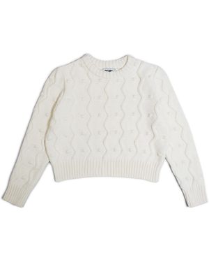Gigi Knitwear Bubble Jumper - White