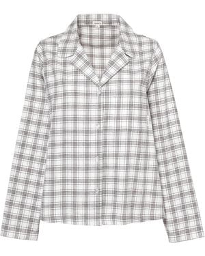 Nudea Neutrals The Classic Flannel Pj Set - White