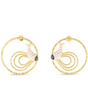 Meraki by Rashmi Bajaj Mermaid Loop Plated Hoop Earrings - Metallic