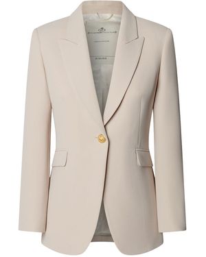 The Extreme Collection Neutrals Atelier Blazer With Single Button - Natural