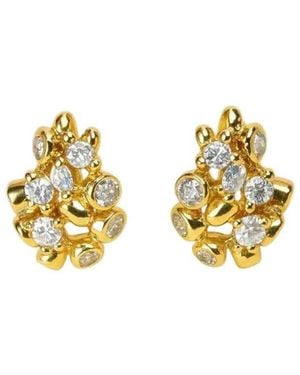 Dainty London Lyra Stud Earrings - Metallic