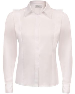 Maan Istanbul Shirt With Hidden Buttoned Flywheel Detail - Pink