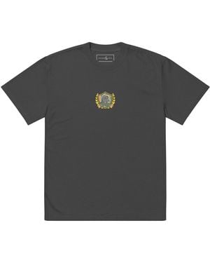 Anchor and Crew Faded C. F. Cocodrilo El Clasico Football Cotton Oversized T-Shirt - Black
