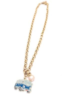 ADIBA Retro Van Handmade Necklace - Metallic