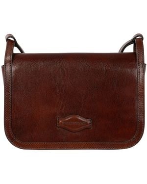Time Resistance Leather Crossbody Bag For - Brown