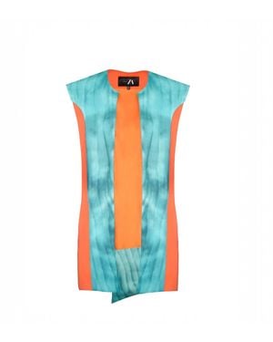 Madebyza Sunset Colourblock Statement Vest - Blue