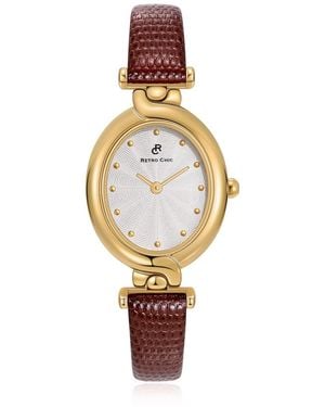 Retro Chic Ellipse Watch - Metallic
