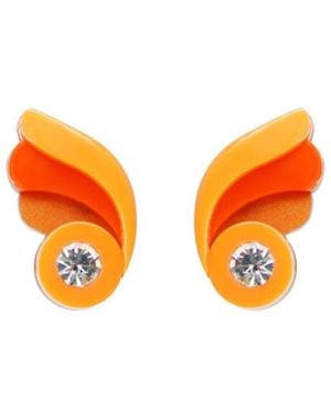 Gissa Bicalho Acrylic Handmade Earring Xs Butterfly Orange