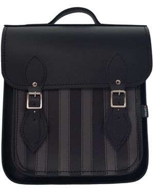 Zatchels Handmade Leather City Backpack - Black