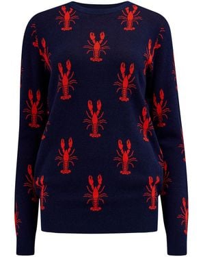 Sugarhill Rosie Sweater, Lobster Repeat - Blue