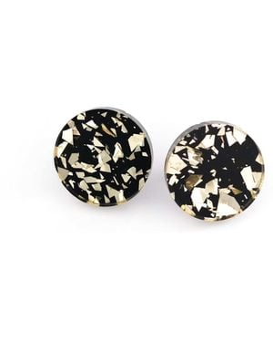 By Chavelli Small Round Studs - Black