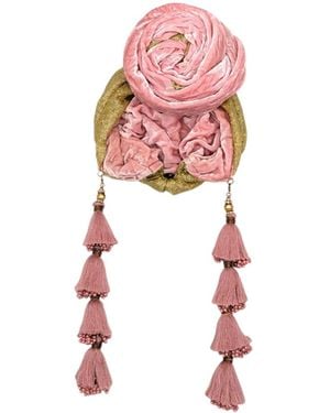Julia Clancey Edith Glitz Shimmy Dorado Turban - Pink
