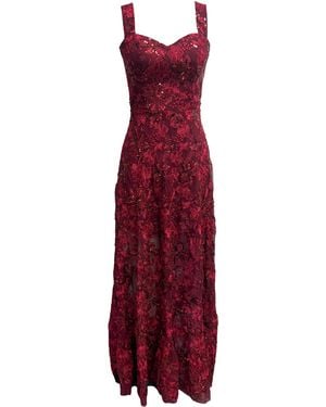 Dress the Population Anabel Sequin Fit And Flare Gown - Purple